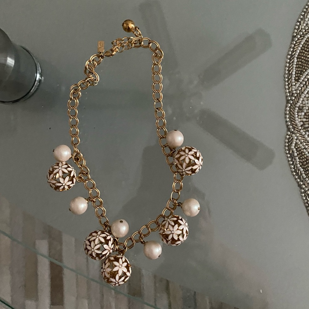 Kate Spade necklace white new no tags